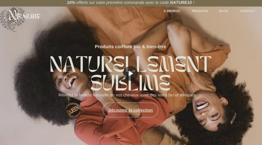 Site vitrine — création épurée