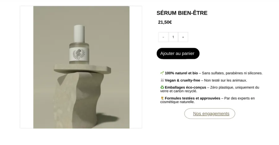 Site vitrine avec boutique en ligne